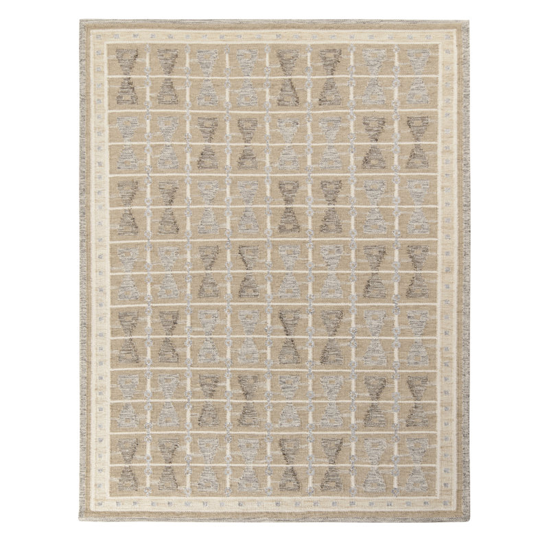 Scandinavian Wool Geometric Area Rug, Rectangle 10' x 14'