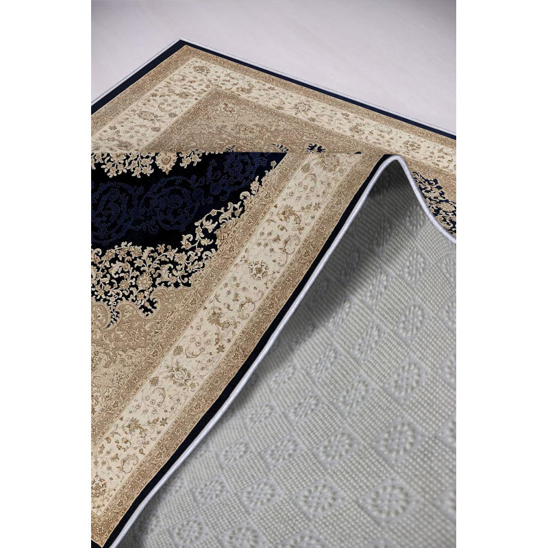 Eco-Friendly Latte Area Rug, 2.6 x 4.0 ft | 100% Polyester, 650 g/m², 0.16 in Pile Height | Antibacterial, Machine Washable, Non-Slip PVC Dot Underside | Perfect for Living Rooms & Bedrooms, Durable & Stylish Design