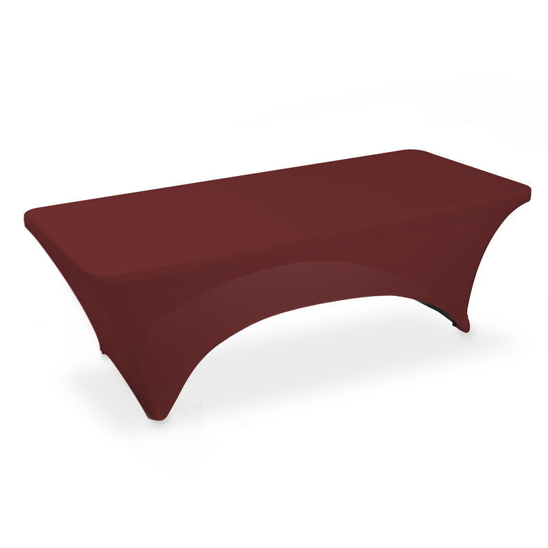  Solid Color Polyester Wedding Tablecloth, Burgundy, 96" x 30"