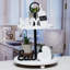 Ensemble de mini-objets de décoration de plateau de cuisine à la ferme, comptoir de cuisine rustique noir et blanc, ensemble de décoration de plateau à deux niveaux pour la cuisine de la maison, salle à manger, décoration de table