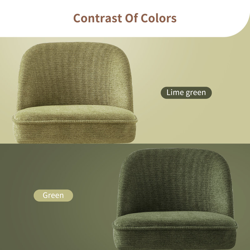 Padded 73cm Linen Upholstered Bar Stool with Spring, Lime Green