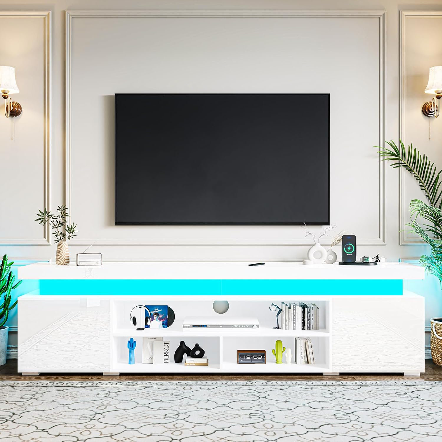 Ivy Bronx 87.4'' Tv Stand For 100 Inch Tv, Modern Entertainment Centers ...
