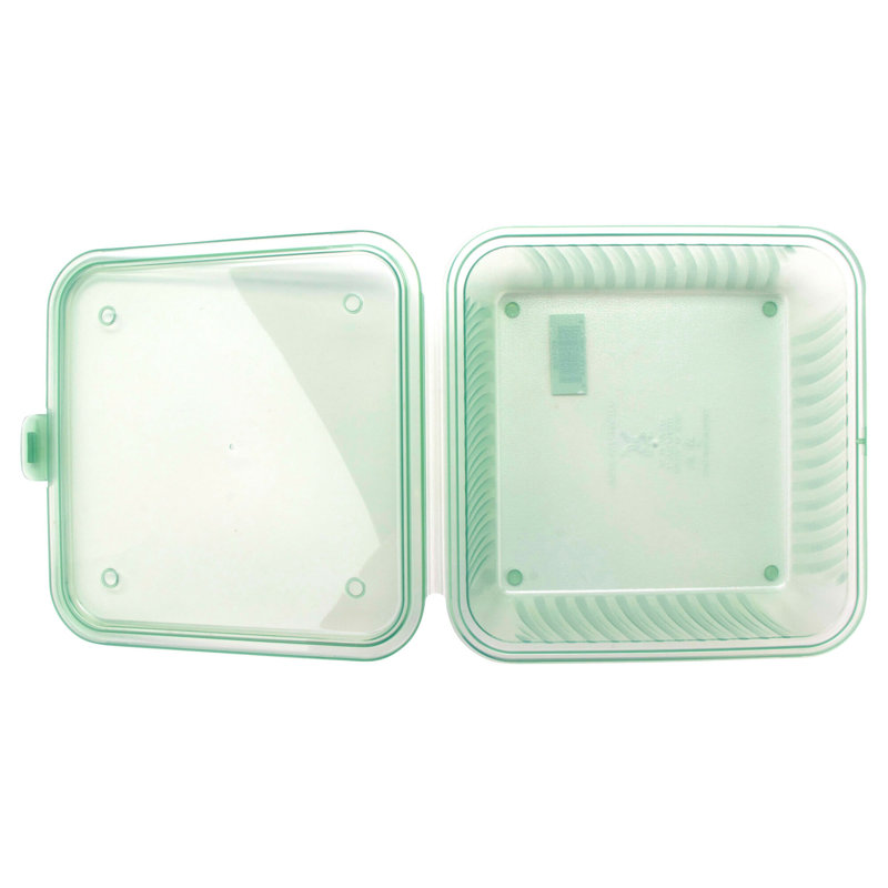 GET EC-17-JA Contenant alimentaire plat à emporter, 9 po x 9 po, jade (ensemble de 12)