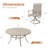 Bachus 8-Person Patio Dining Set with 60" Round Dining Table and 8 Swivel PVC-coated polyester Dining Chairs-2036348442