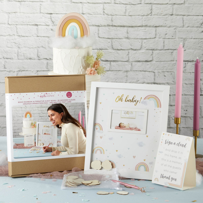 Alternative au livre d'or Yiana Baby Shower - Boho Rainbow