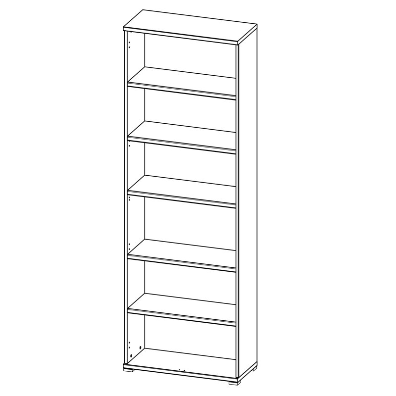 Vision 226cm H x 75cm W Bookcase