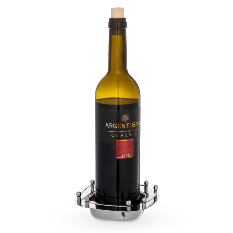 Suspension Wine Coaster, Silver