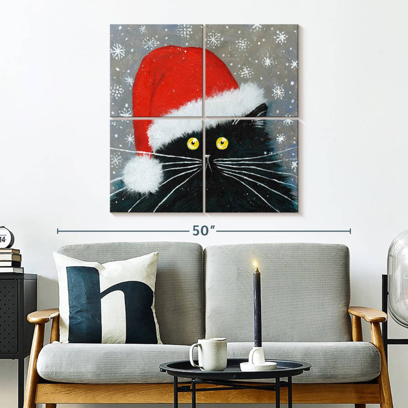 Brampt Santa Cat, 32" H x 32" W