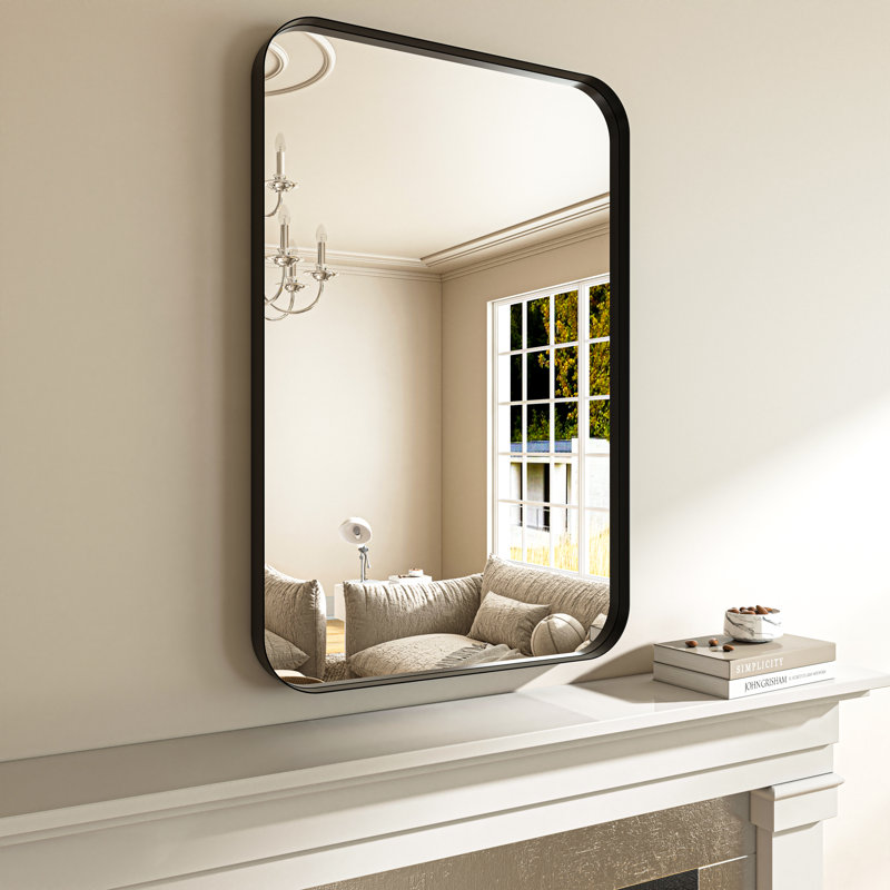 Miroir mural Tahleek, Argent, 32 po x 24 po