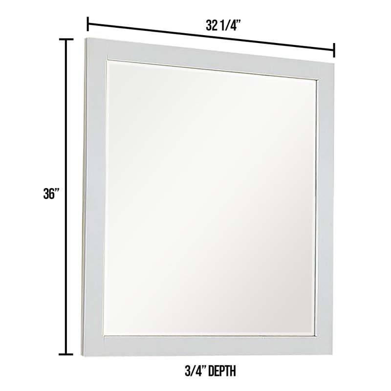 Miroir Menorah au fini blanc