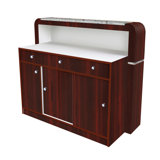 Nashaly Rectangle Synthetic Laminate Reception Desk with Filing Cabinet