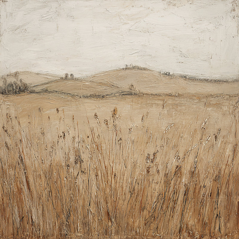Art mural sur toile Wheat Field Study, L 30 po x H 30 po x P 1,5 po