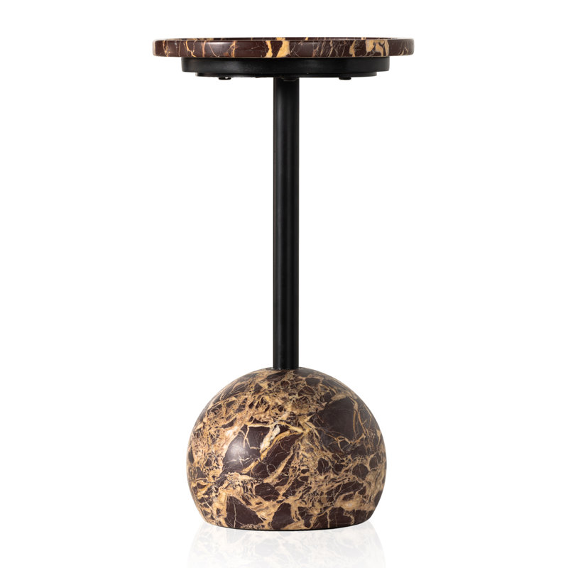 Marble Tray Top End Table, Merlot