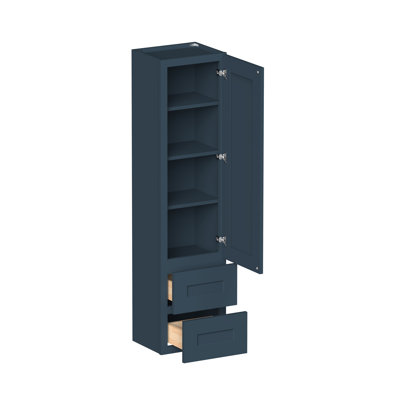 CASAINC Ready-to-Assemble W15"x D12"x H60" Kitchen Counter Linen Cabinets