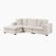Canapé modulaire en chenille 4 pièces 118 po avec repose-pieds et coussins assortis Bunnell