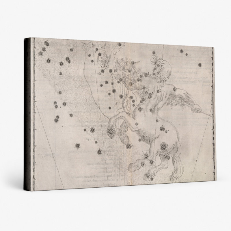 Uranometria: Centaurus (1603) - Paysage, art mural sur toile, 14" W x 11" H