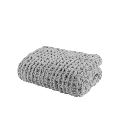 Chenille Chunky Knit Throw Blanket