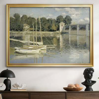 The Bridge at Argenteuil-Claude Monet-Framed Gallery Wrapped Canvas-1874
