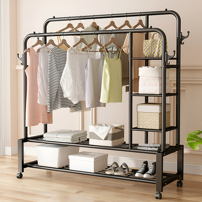 Eirny 120cm Rolling Clothing Rack