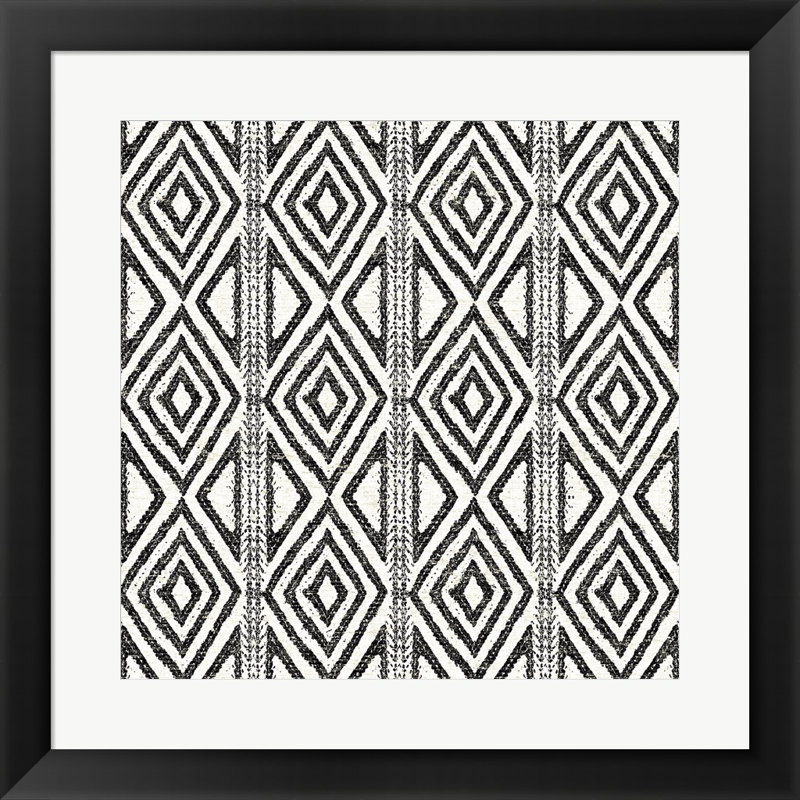 «African Wild Pattern III BW» par Wild Apple Portfolio - impression encadrée