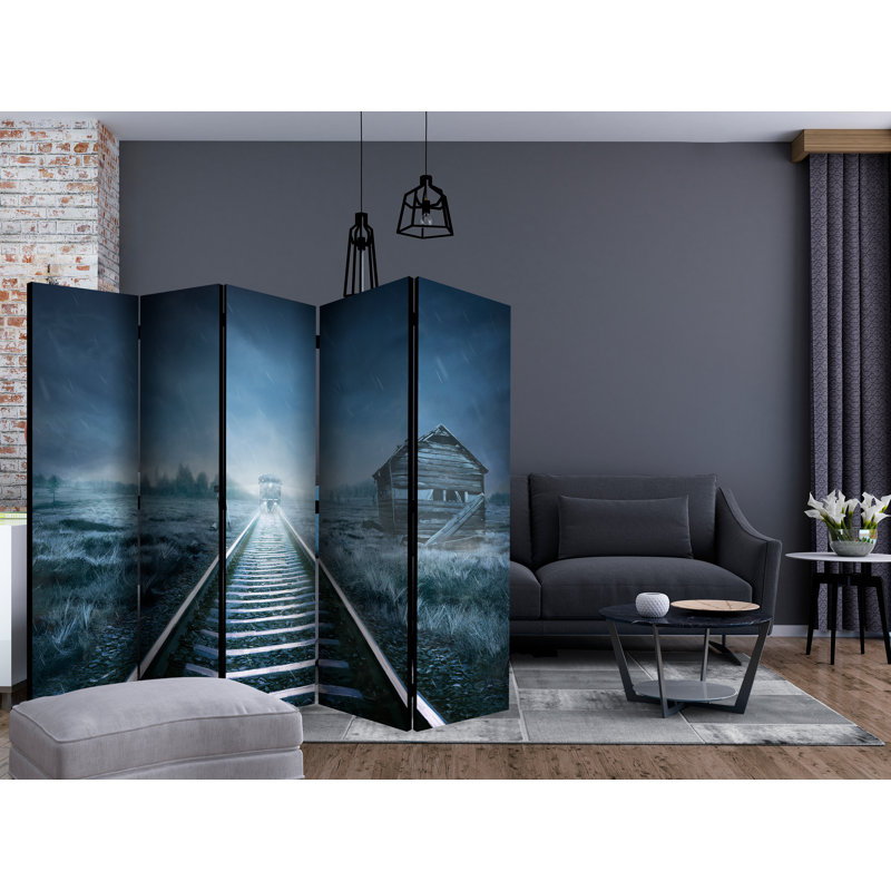Lauder 225cm W x 172cm H 5 - Panel Folding Room Divider