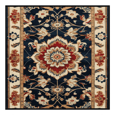 Machine Washable Art Deco Brown Area Rug