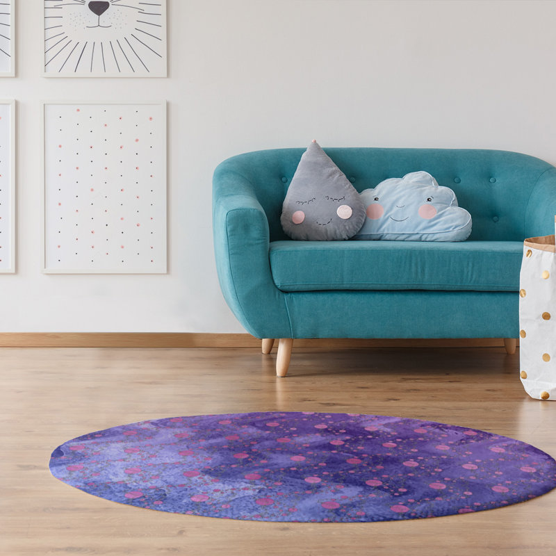 Chenille Indoor Rug, Round 5'