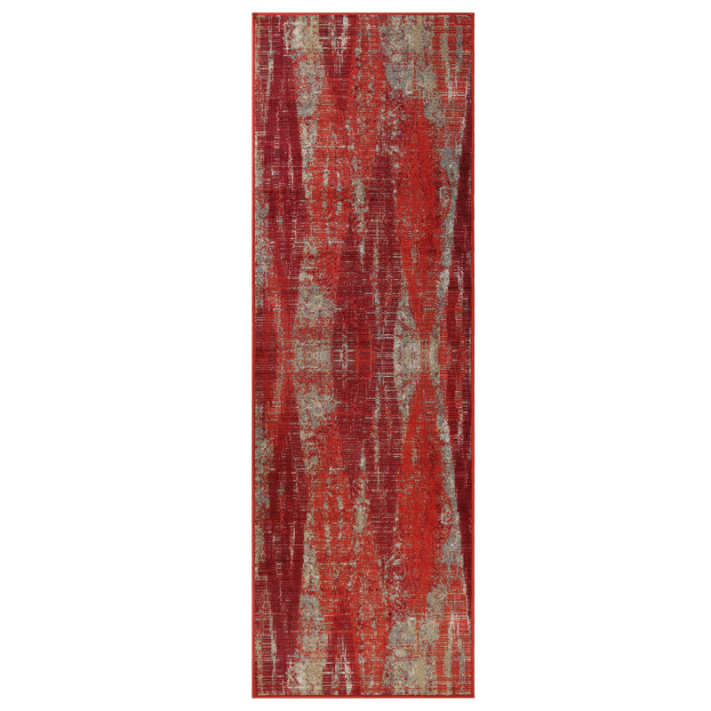 Topeka Modern Abstract Washable Non-Slip Indoor Area Rug, Runner 2'7" x 8'