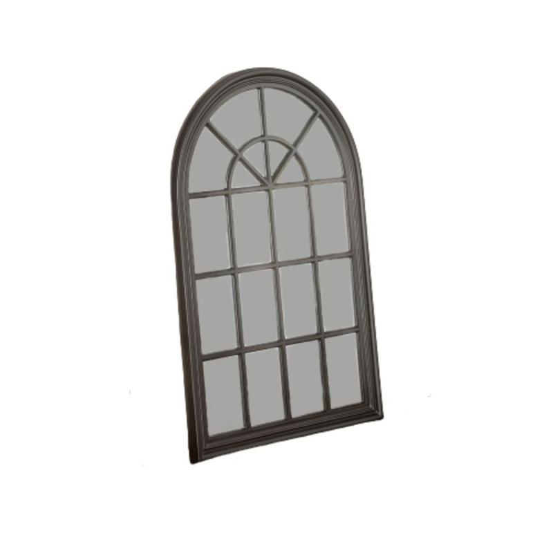 Farrington Wood Flat Wall Mirror, Black