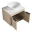 Meuble-lavabo moderne 24 po avec lavabo en céramique et fixation murale