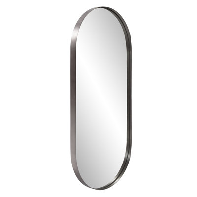 Stainless Steel Frame Oval Wall Mirror