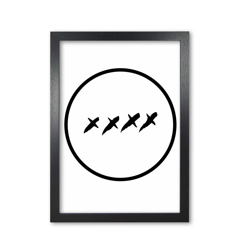 XXXX Kisses - Painting, 30 cm H x 21 cm W x 5 cm D, Black Grain Frame