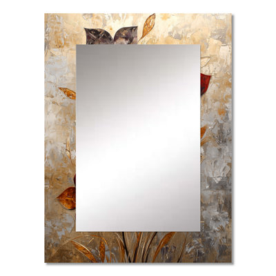 Fantasy Dahlia Flower Field II - Dahlia Wall Mirror, Traditional Decorative Mirror, Printed Metal Art