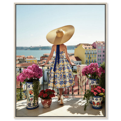 Lisbon Balcony Print by Oliver Gal