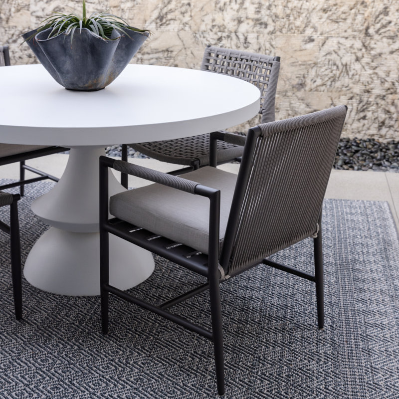 Esme Outdoor Dining Armchair, Echo Ash Sunbrella®