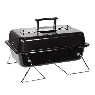 George Foreman 43 cm W Portable Grill / Smoker Combo Charcoal Grill Gas & Charcoal Combo Grill
