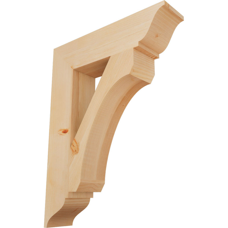 Support en bois rustique traditionnel BKTLEC01, Douglas (lisse), H 34 po x l 5,5 po x P 26 po