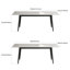 Rectangular Sintered Stone Table in Matt White, Carbon Steel Frame with Four-Leg Support Fast Dispatch From UK Warehouse – Dispatched Within 2 Days-429542386