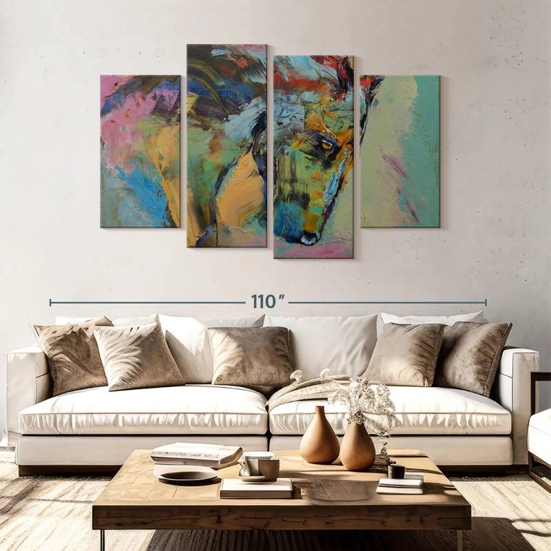 Brampt Painterly Horse, 54" H x 84" W