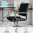 Martha Stewart Piper Upholstered Ribbed Faux Leather Swivel Home Office Chair with Armrests-89798335