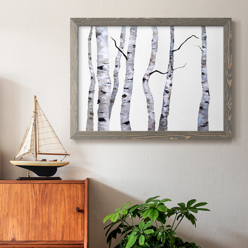 " Birch Trees I ", Gray, 26" H x 38" W