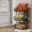 3-Tier Stackable Wire Snack Rack with 5 Hooks, Wall-Mounted, Black