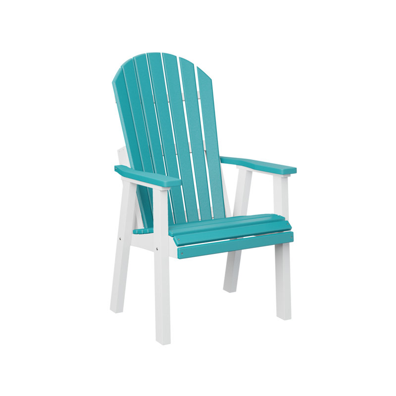Berlin Gardens Comfo Back Regular Top With White Base Deck Chair, Aruba Blue