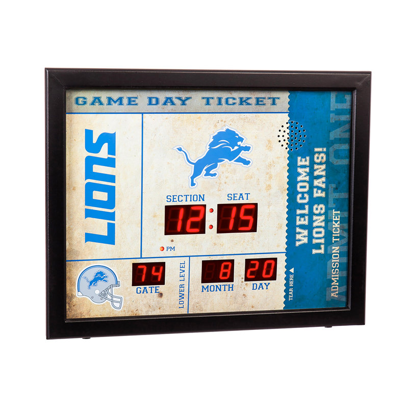 Horloge murale Dallas Cowboys, Brun clair / noir / bleu, Cowboys de l'équipe sportive de Dallas