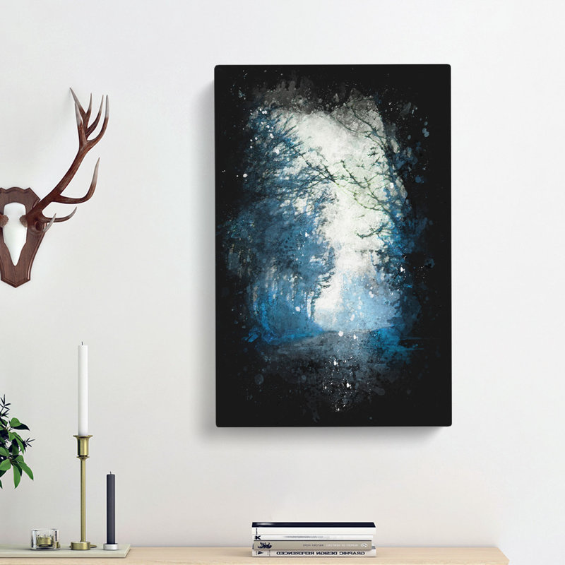 Road Through The Woods - Wrapped Canvas Painting, 91cm H x 60cm W x 3cm D