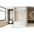 Single Sliding Shower Door For Bathroom Interiors, 56 - 60 "W X 60" H, 1/4 "(6 Mm) Clear Tempered Glass, Preventive Film Layer, Stainless Steel Square Tube Track, Brushed Nickel Large Handle,