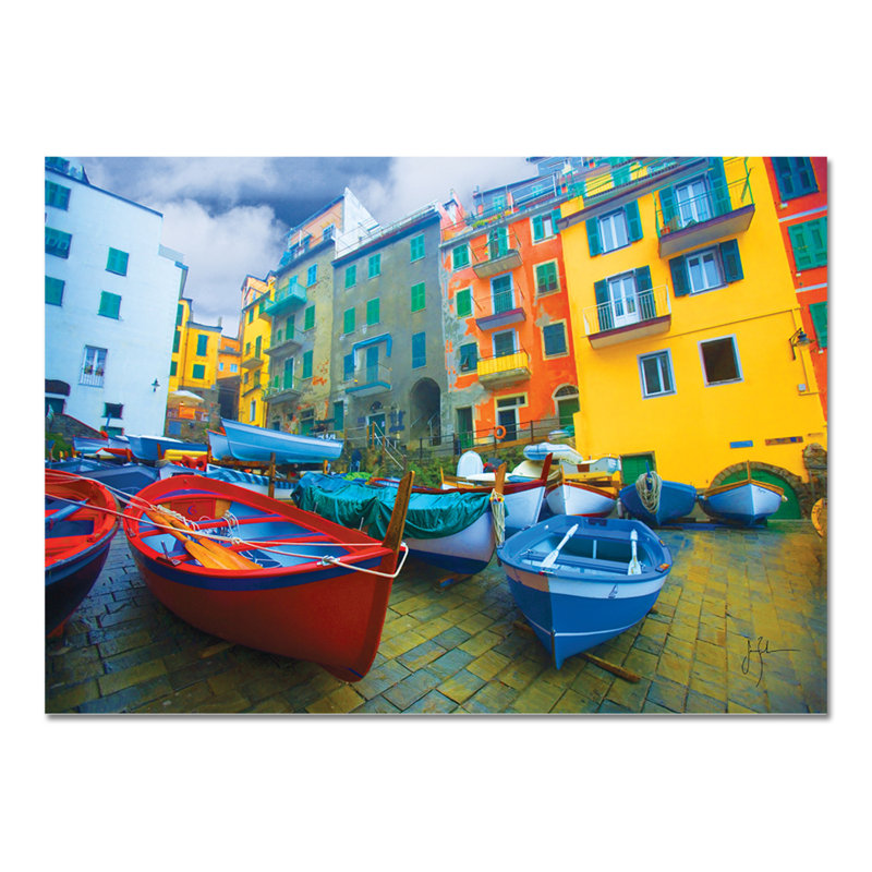 Village Of Vernazza by Jim Zuckerman - No Frame Print on Glass, 95cm H x 135cm W