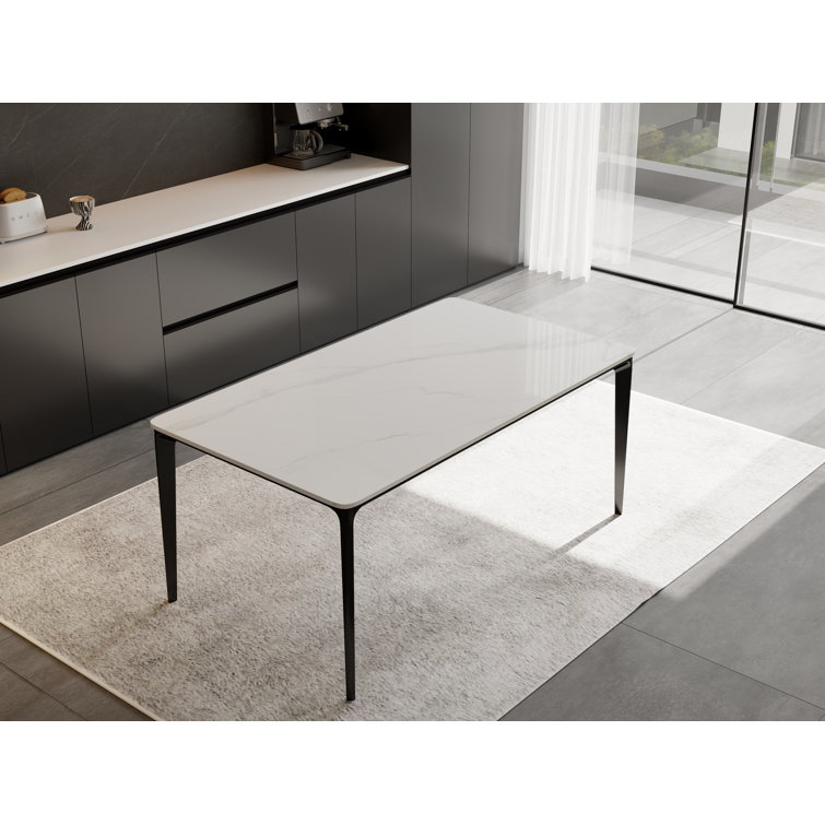 Joseff 63" Modern Dining Table Marble Kitchen Table for 6 (incomplete legs only)