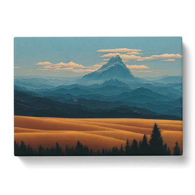 Brave Mountain Landscape - Wrapped Canvas
