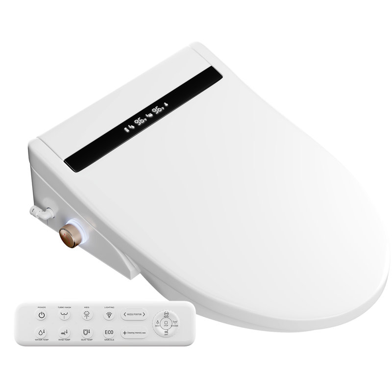 Elongated Smart Bidet Toilet Seat, Plug-in Heated Seat Bidet